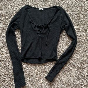 pacsun john galt sweater crop top